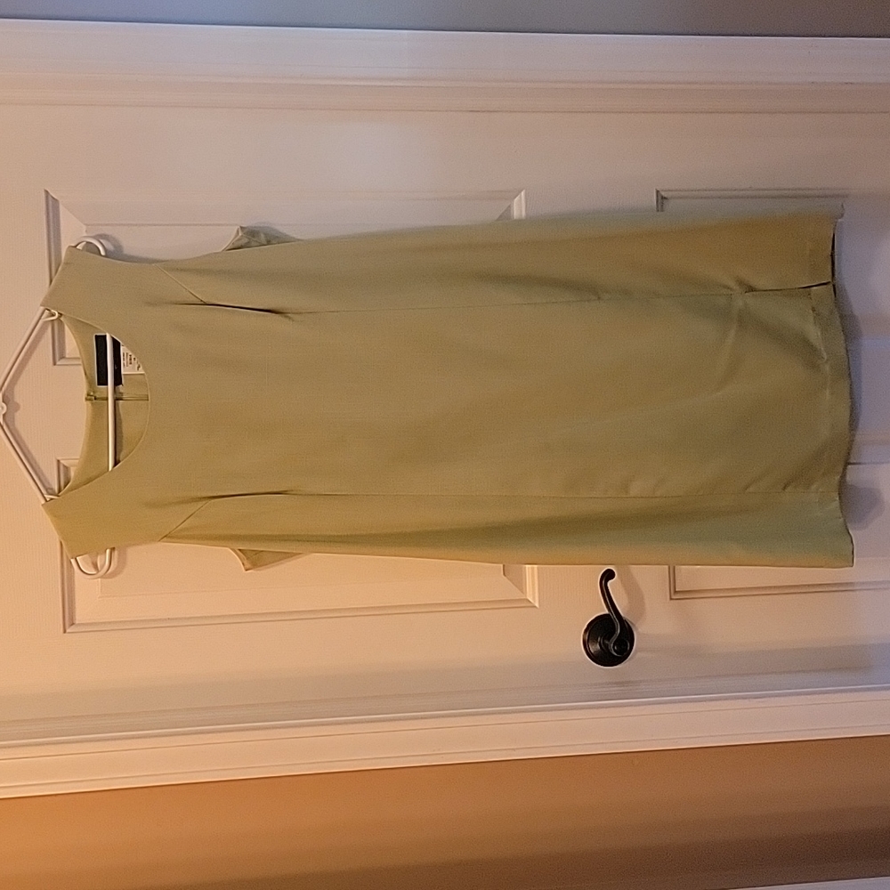 Light green lined shiftdress.